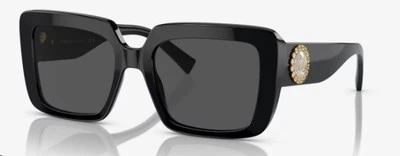 Gafas de sol Versace VE 4384B GB1/87 negras cuadradas de plástico lentes grises Foto 1 de 4