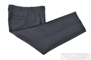 BRIONI Pantaloni pantaloni di lusso plissettati in lana grigia tinta unita da uomo - 32 - Foto 1 di 7