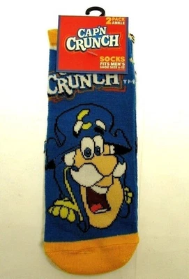 Two Pairs of Cap'N Crunch Ankle Socks Captain for Men Shoe Sizes 6 - 12 - Image 1 of 4