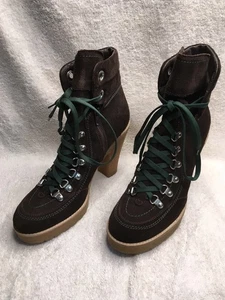 Benetton Mujer Marrón Gamuza Con Cordones Tacón Alto Talla 39 o US 9 - Imagen 1 de 8