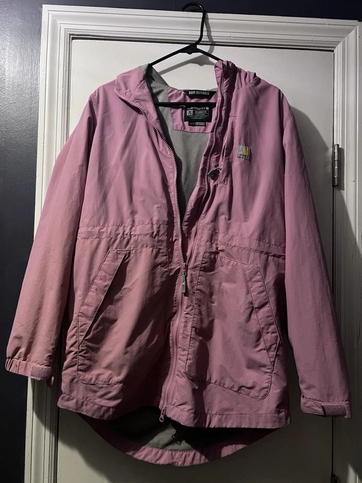 Chaqueta para mujer Carhartt Rain Defender calce relajado rosa talla M 8-10 OC4221-W Foto 1 de 4