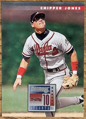 Chipper Jones 1996 Donruss Baseball Card #437 Atlanta Braves MLB HOF Free Ship - Image 1 of 3