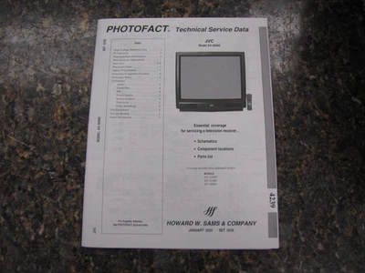 Sams Photofact 4239 Technical Service Manual for JVC AV-36980, AV-32980 AV-32985 - Image 1 of 2