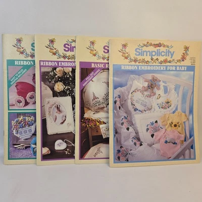Ribbon Embroidery 4 Instruction Books Baby Celebrations Basic Silk Ribbon Color - Image 1 of 4
