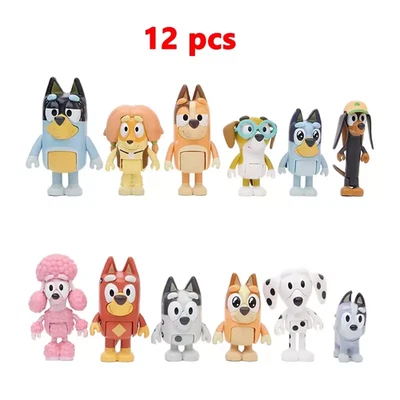 Bluey Family Bingo Dog Dad Mom Action Figures Set - Bild 1 von 3
