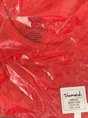 Diamond Supply Co. Regata, UNPOLO, vermelha, grande, veja a descrição. - Imagem 1 de 4