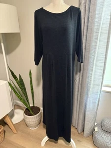 Maxi Vestido para Mujer Jill Negro Brezo Suave Elastizado Lana Talla 1X Precio de venta sugerido por el fabricante $149 - Imagen 1 de 7