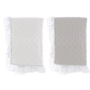Copriletto Matrimoniale Shabby Chic con Volant in Pizzo Blanc Mariclò - Foto 1 di 3
