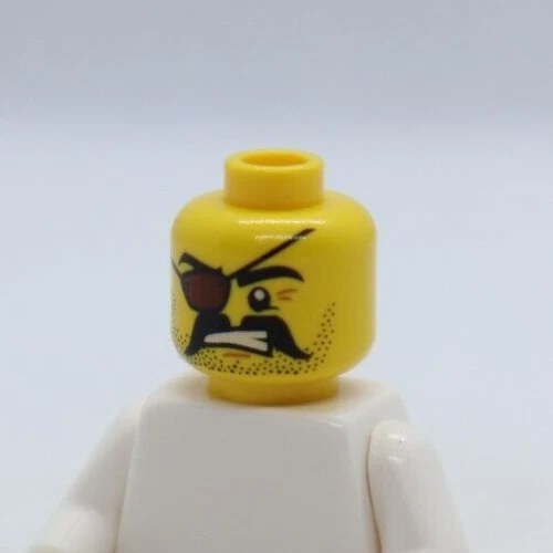 HEAD - Bigote de barba, parche para ojos 70412 70413 Piratas LEGO® pieza de minifigura Foto 1 de 1
