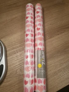 Spritz Table Runner 14" x 84" Hearts Valentine Love Red Pink White Spr!t Lot 2 - Picture 1 of 6