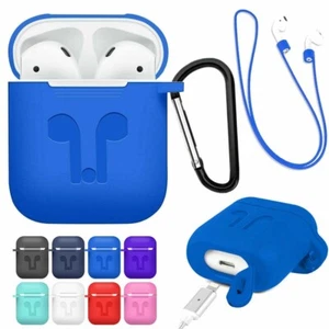 Silicone Cover Earphone Anti Lost Strap Protector Case For Apple AirPods 2nd Gen - Picture 1 of 60