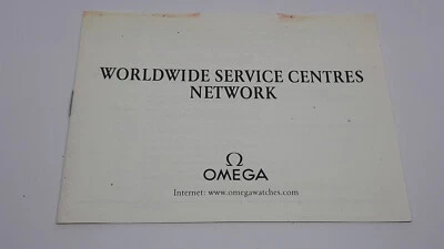 Folleto de red de centros de servicio mundiales Omega de colección 0306730M agosto 2001 Foto 1 de 4