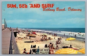 Sonne Meer Brandung Bethany Beach DE Delaware Postkarte K3 - Bild 1 von 3