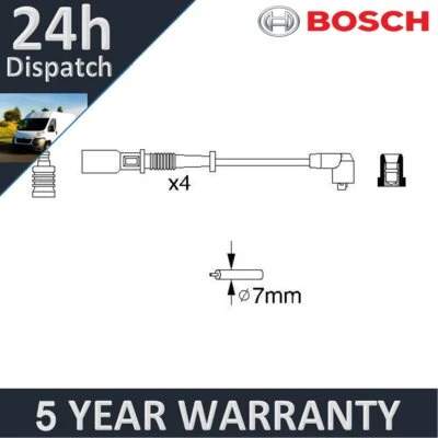 Se adapta a Fiat Seicento Punto Panda 1.0 1.1 1.2 + otros modelos cables de encendido Bosch Foto 1 de 4