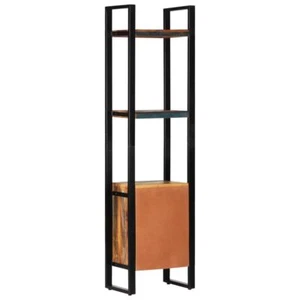 Wooden Bookshelf Display Storage Bookcase Stand Organiser Powder Coated Iron - Picture 1 of 11