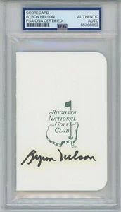 Byron Nelson Golf signed Masters Scorecard PSA/DNA auto Masters Champ d 06 - Picture 1 of 1