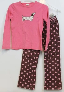 Mini Bowden Girls Sz 9 10 Pink Long Sleeve Shirt Corduroy Polka Dot Pants Outfit - Picture 1 of 12