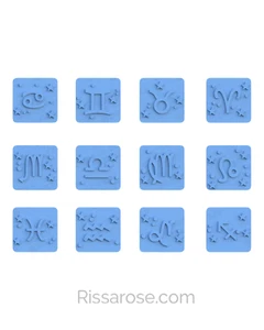 Zodiac Signs Cookie Cutter Stamp Genimi Leo Aquarius - Foto 1 di 2