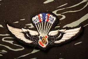 Royal Thailand Air Force Airborne Free Fall Fall Fallschirmspringer Sprungflügel Stoffabzeichen - Bild 1 von 4