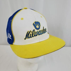 Milwaukee Brewers Snapback Mütze Kappe bestickt Logo Schrift Miller Lite Promo MLB - Bild 1 von 10