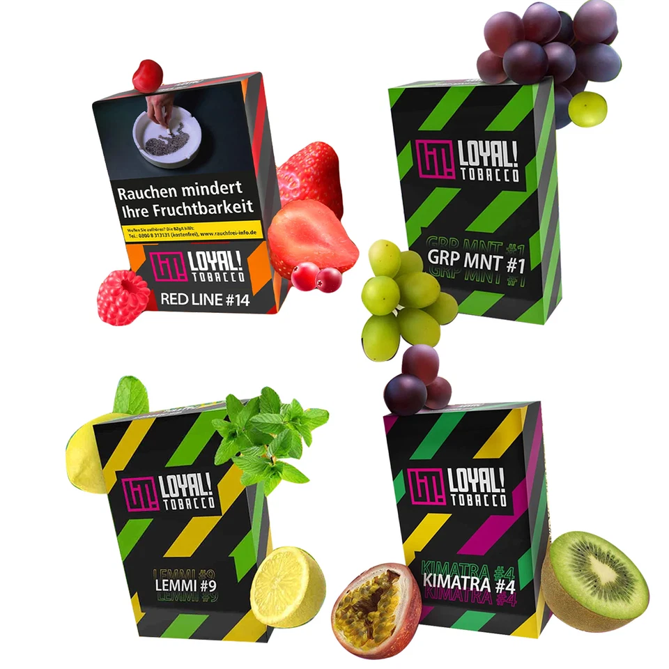Loyal Tobacco Shisha Tabak Wasserpfeifentabak Shishatabak 25g 200g 1kg wählbar - Bild 1 von 1
