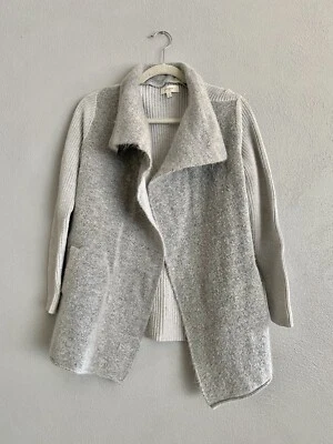 Umgee Sweater Jacket Size XL Grey Soft Cozy Open Front Mixed Fabric Knit - Image 1 of 4