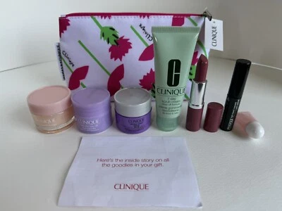 Clinique Skincare/ Makeup 8 Pcs Deluxe  Travel Size Gift Set - Image 1 of 4