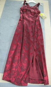 Damska długa suknia wieczorowa, kolor czerwonego wina, rozmiar 8, od CDC