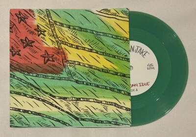 Less Than Jake - American Idle Green Vinyl 7” Fat Wreck Chords 2015 - Image 1 of 4
