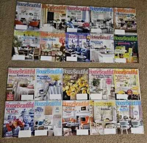 RARE HOUSE BEAUTIFUL Magazine 2015 2014 SET ART LUXURY DECOR - Picture 1 of 13