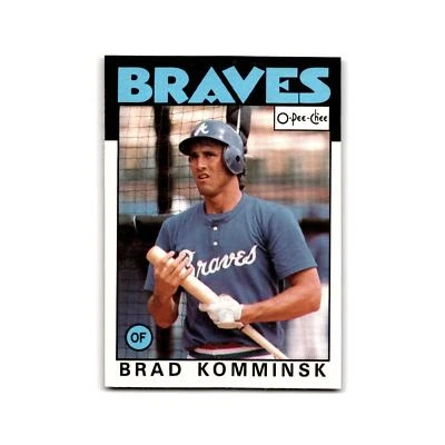 Brad Komminsk 1986 O-Pee-Chee #210 Atlanta Braves Baseball Card NM - Image 1 of 3