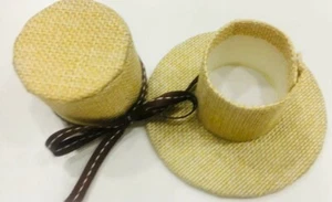 Favor Boxes Gift Handmade Burlap Twine Mini Wedding Hat shape Party Supplies - Picture 1 of 8