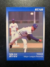 Nolan Ryan 1990 STAR COMPANY Major League Records  Card #8 Texas Rangers