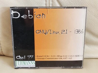 Vintage Debian GNU Linux 2.1 i386 - April 1999 - Retro Software 5 CDs - Bild 1 von 2