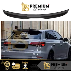 Audi A3 8v Hatchback Gloss Black Rear Boot Roof Spoiler Wing Splitter 2014-2020 - Picture 1 of 9