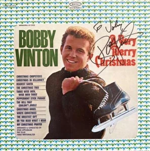 BOBBY VINTON HAND SIGNED AUTOGRAPH LP ALBUM "A VERY MERRY CHRISTMAS" - Picture 1 of 3