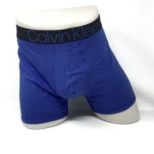 Calvin Klein Men's Reconsidered comfort Boxer Brief Blue Cotton Blend- X-Large - Picture 1 of 6