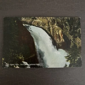 Postcard Upper Falls Yellowstone National Park print in Germany Scheuber #224 - Picture 1 of 3