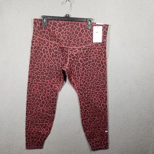 Nike One Women's 1X Glitter Leapord Animal Print Cropped Tights DM9501 NWT - Picture 1 of 12