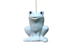 Keramik weiß Frosch Badezimmer Licht Ziehgriff mit Schnur & Stecker - Bild 1 von 5