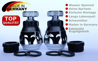 2 x Wassersparer Strahlregler Schwenkbrause Mischdüse Wasserhahnaufsatz Perlator - Bild 1 von 4