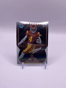 Raleek Brown 2022 Bowman U Football 1st Base # 83 USC WR - Picture 1 of 2
