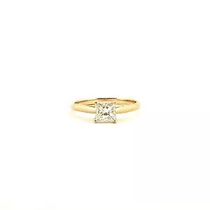 0,70 Karat Gold und Diamant Solitär Vierkantschliff mit GIA Zertifikat - Bild 1 von 10