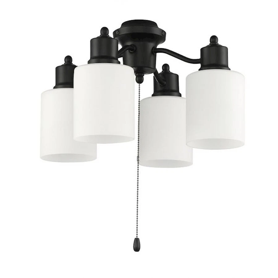 Craftmade 4 Light Universal Energy Star Fan Light, BK/WH - LK403107-FB-WG-LED - Image 1 of 1