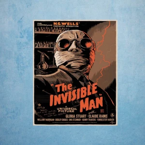 The Invisible Man Classic Movie Poster Retro Bild Metall Plakette Schilder - Bild 1 von 2