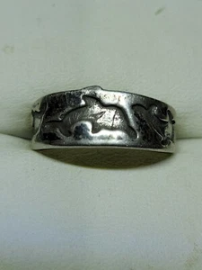 Sterling Silver .925 Toe Dolphin Toe Ring Adjustable  - Picture 1 of 4