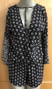 Jumpsuit Romper BCX Size XS Black & White New With Tag MSRP $49.00 - Picture 1 of 12