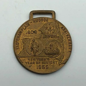 Reloj Año de la Historia de Nueva York 1959 FOB 350 aniversario Champlain Hudson en muy buena condición M5 - Imagen 1 de 12