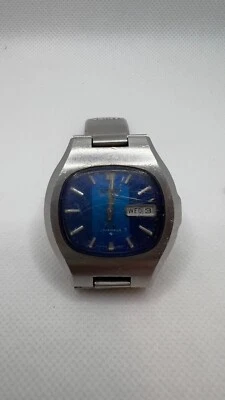 Vintage Seiko Watch DX 6106-5549 Automatic Blue Dial 17 Jewels Original Bracelet - Image 1 of 4
