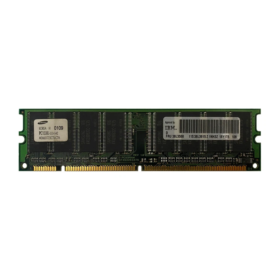 IBM 38L3568 128MB PC-133 DDR Memory Module 38L3915 - Image 1 of 1